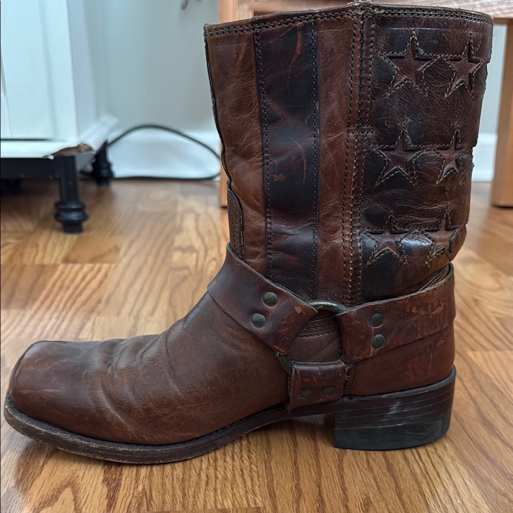 FRYE Harness Americana 150 Year Anniversary Boots – Stars & Stripes USA Edition - Picture 2 of 6